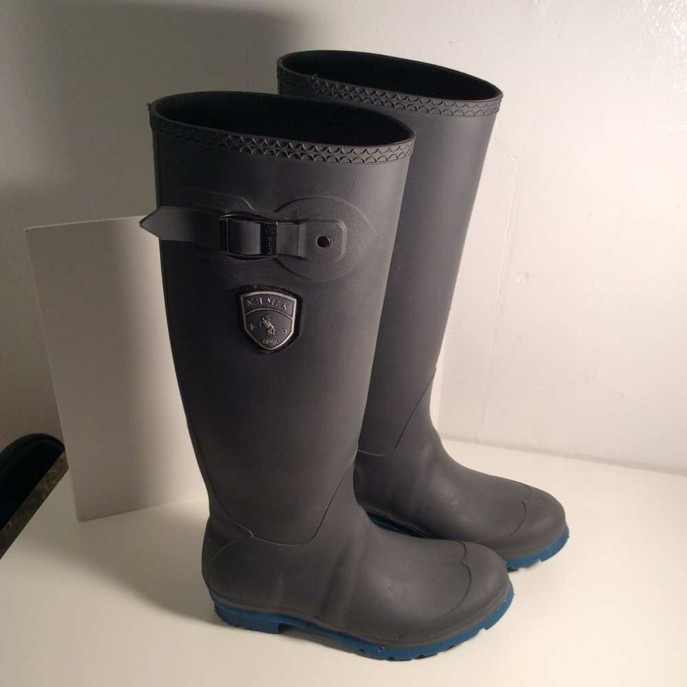 Kamik Womens Jennifer Tall Rubber Rain Boots Size 6 Pull On Casual